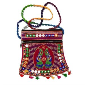 Multicolor Handcrafted Rajasthani Cotton Sling Bag for Women & Girls | Embroidered Design